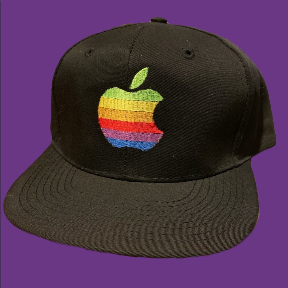 Old school Apple rainbow hat